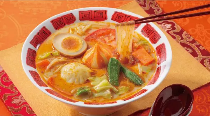 バーミヤン 小籠包入り!紅白団子の麻辣湯(マーラータン)