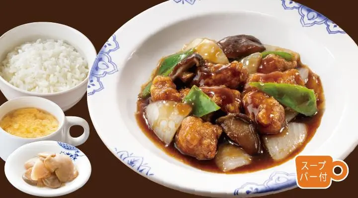 Sweet and sour sweet and sour pork set meal | Chinese food set