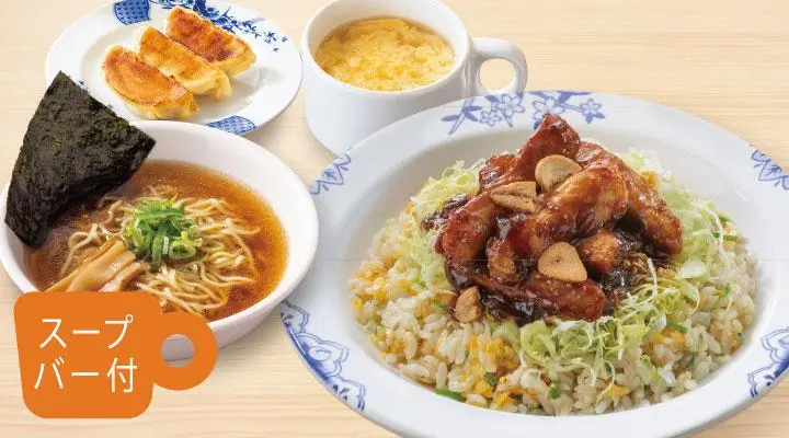 濃厚とんてきチャーハンとラーメン餃子セット | チャーハン／丼