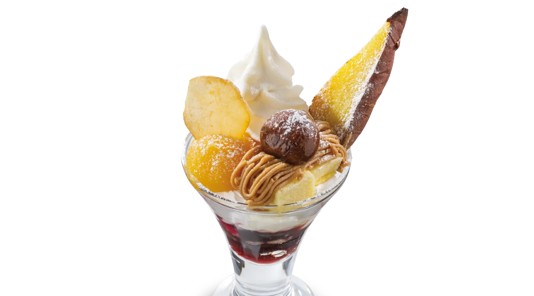 Sweet potato and chestnut sundae