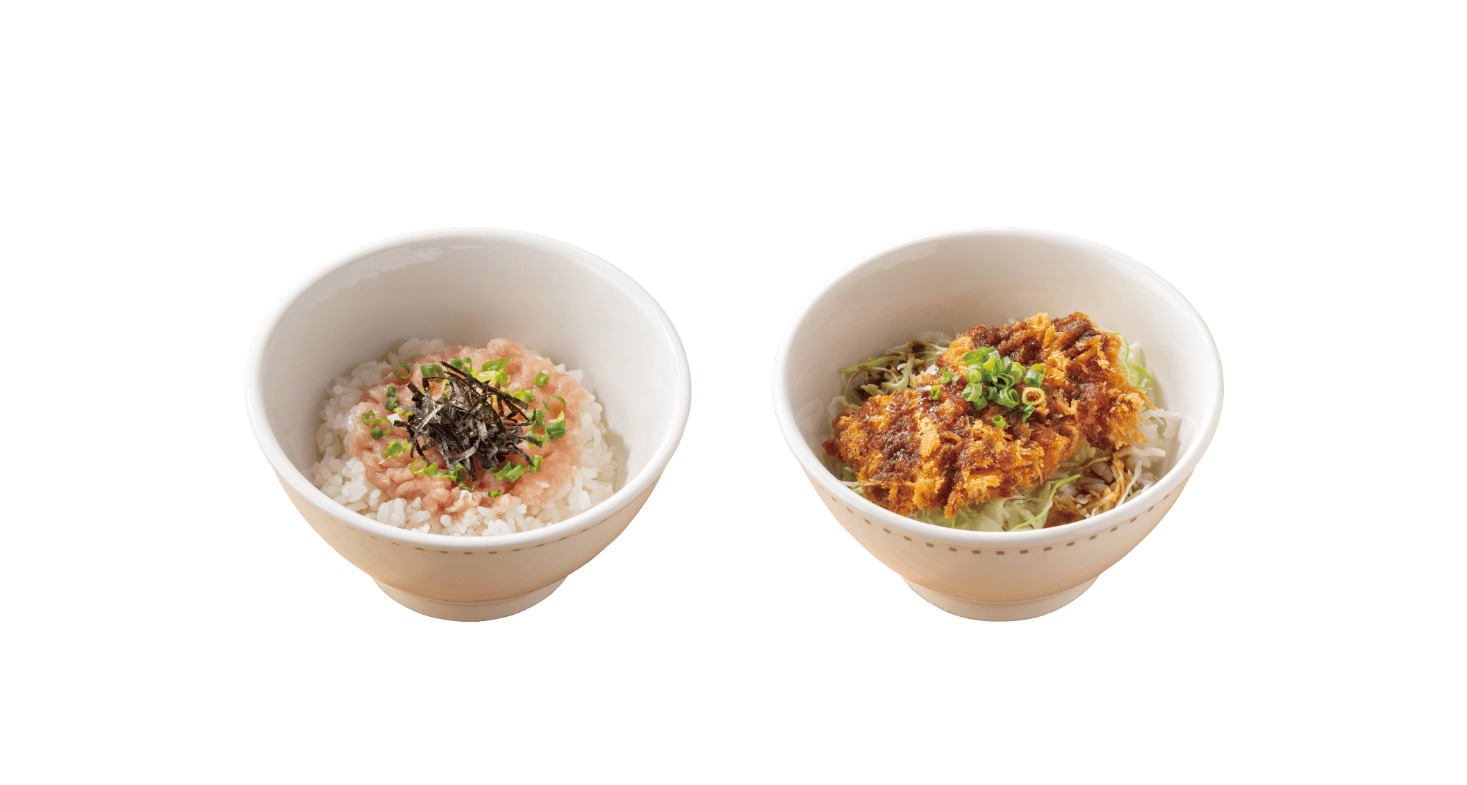 ミニねぎとろ丼／ミニソースひれかつ丼