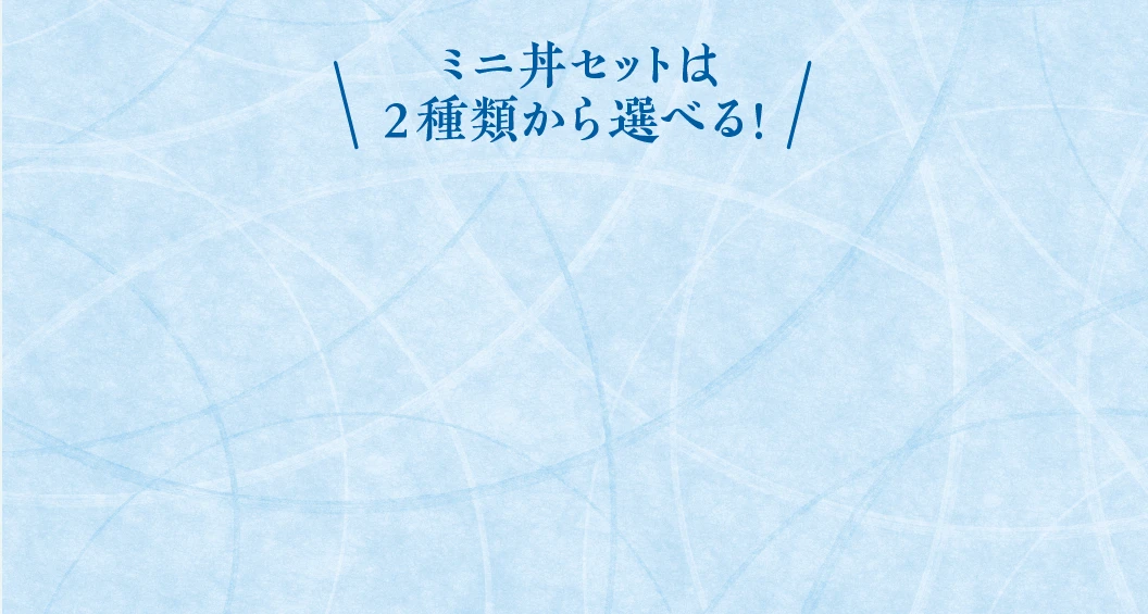 ミニ丼セットは2種類から選べる！