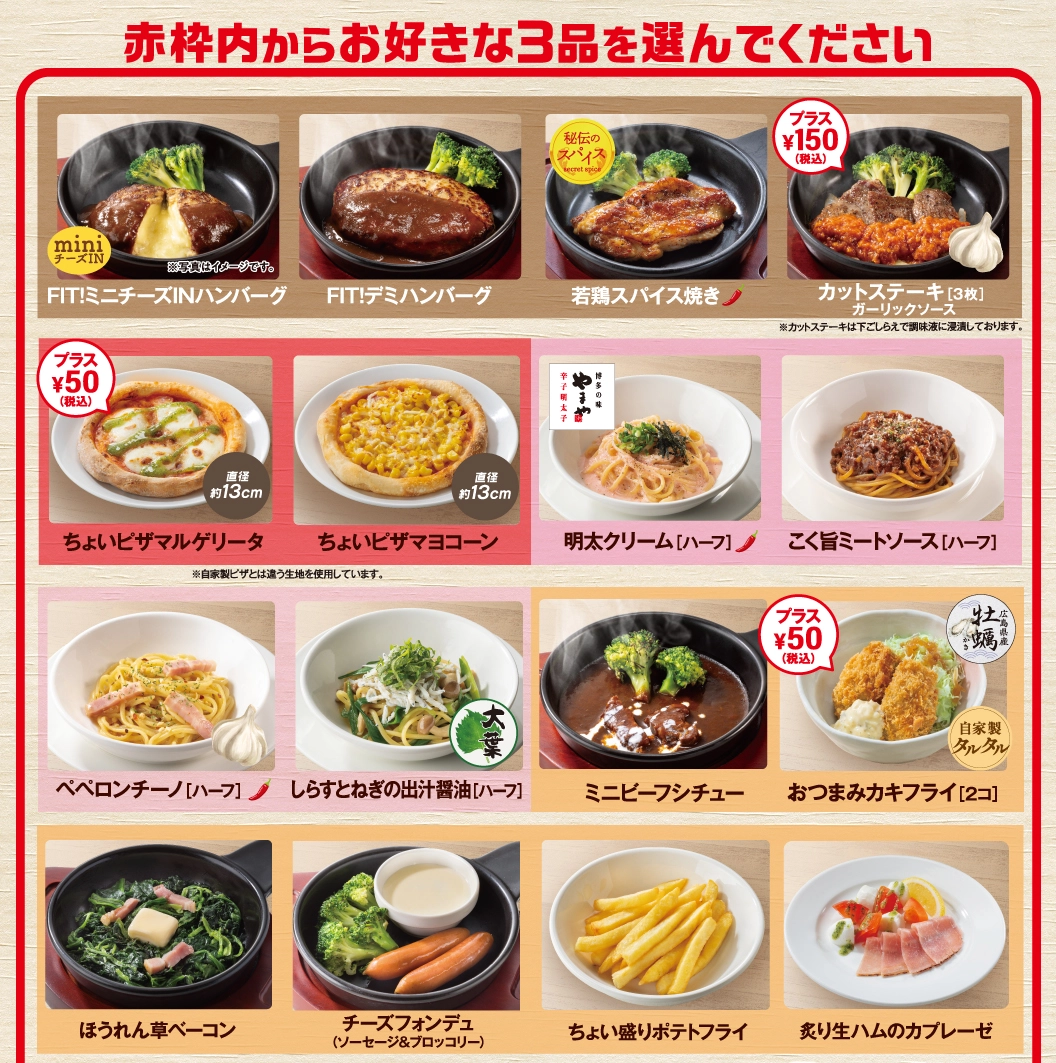 ガストフィットメニュー