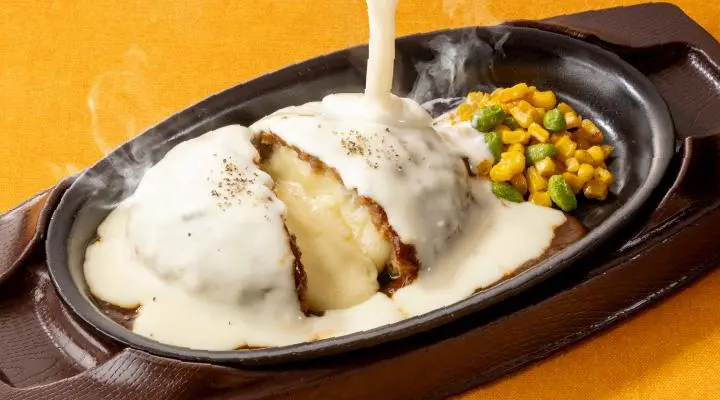とろとろチーズONチーズINハンバーグ