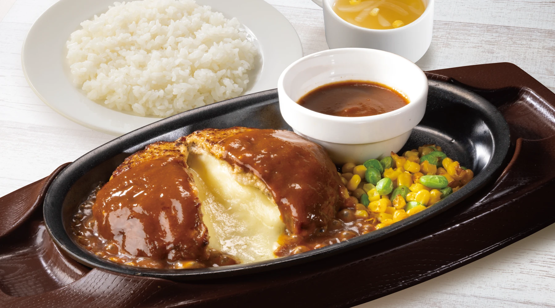 芝士IN漢堡肉餅午餐