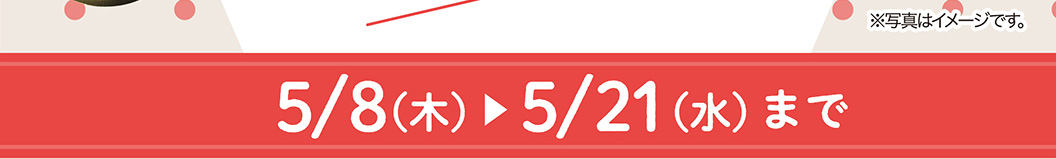 5月8日（木）～5月21日（水）まで