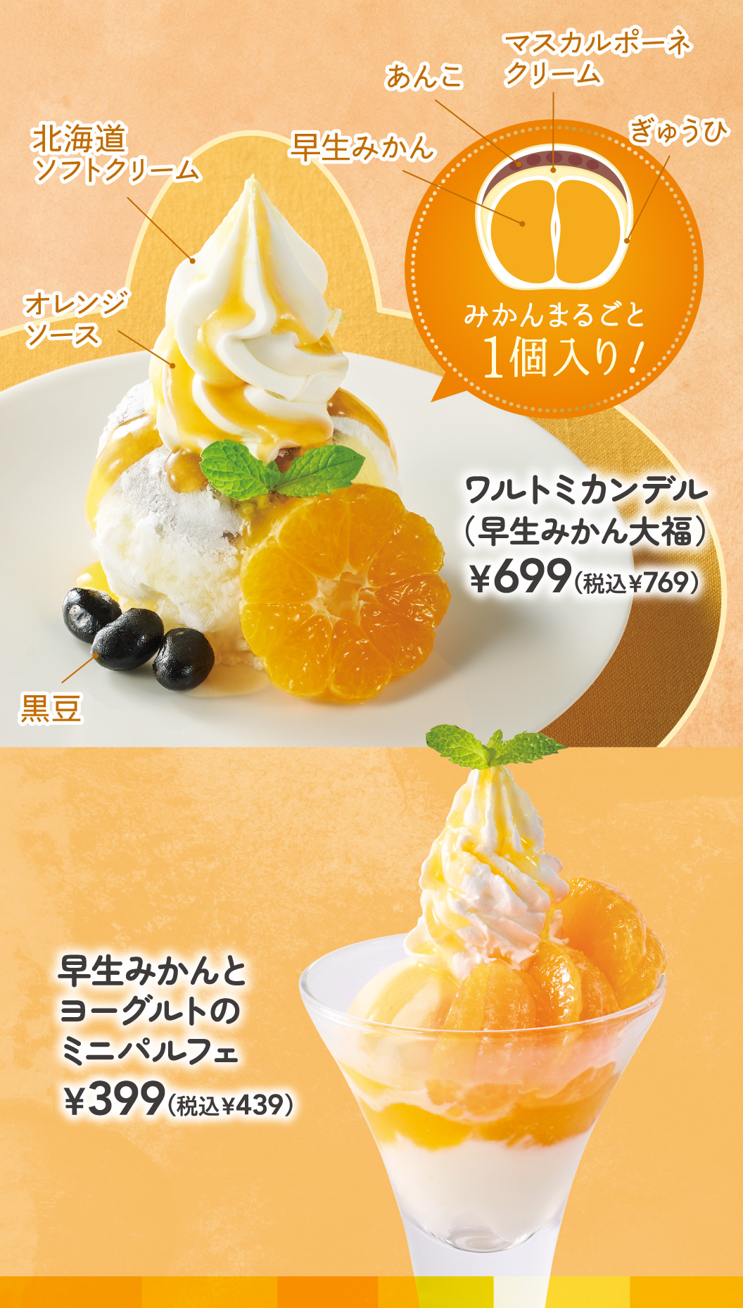 ワルトミカンデル　早生みかんとヨーグルトのミニパルフェ