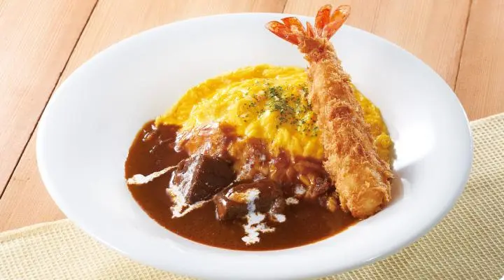 ビーフシチューオムライス+海老フライ | ライスプレート |ジョナサン