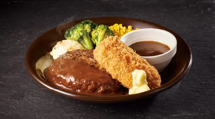 100% Angus Beef Steak Hamburgr with Demi Demi-glace sauce & Crab
