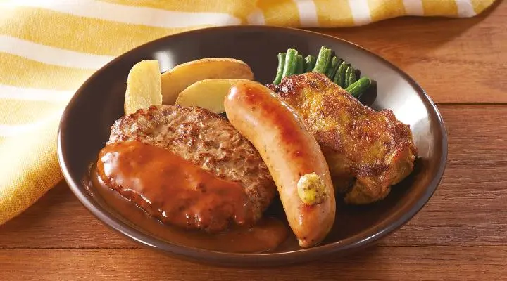 Mix Grill (Hamburg, Chicken, Sausage) | Hamburgr | Jonathan's