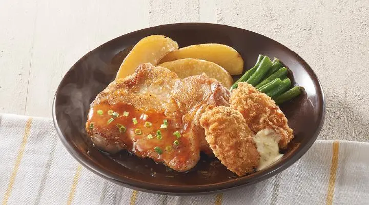 若鶏のグリル てりやきソース＆カキフライ | チキン |ジョナサン