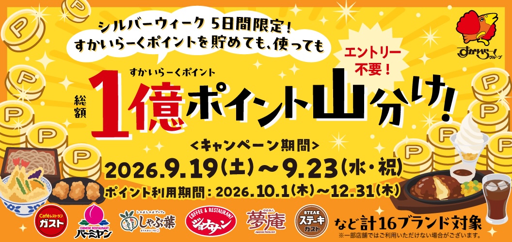 Skylark（すかいらーく）Point Giveaway Campaign