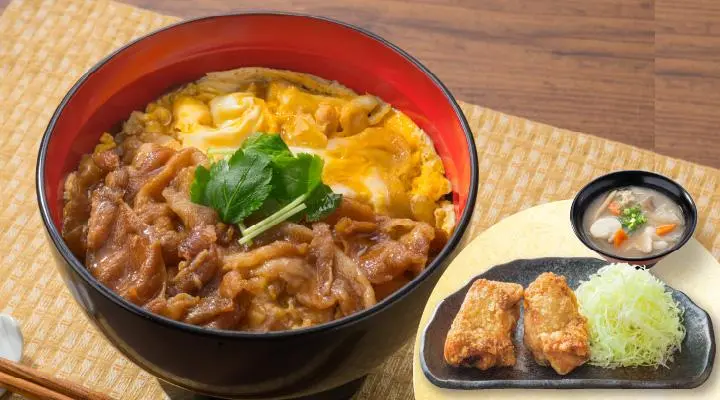 豚あいがけ親子丼 から揚げ・とん汁セット | 丼／から揚げセット |から