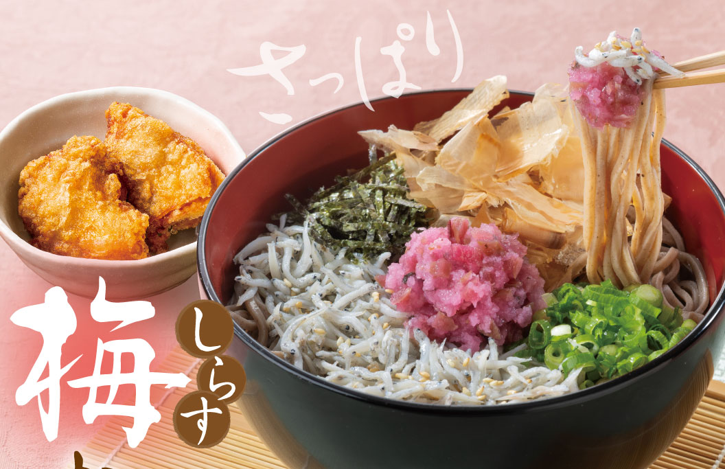 しらす梅おろし蕎麦（から揚げ付き）