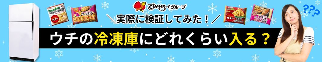 うちの冷凍庫にどれくらい入る？