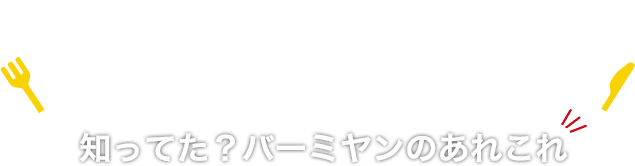 知ってた!? バーミヤンのあれこれ