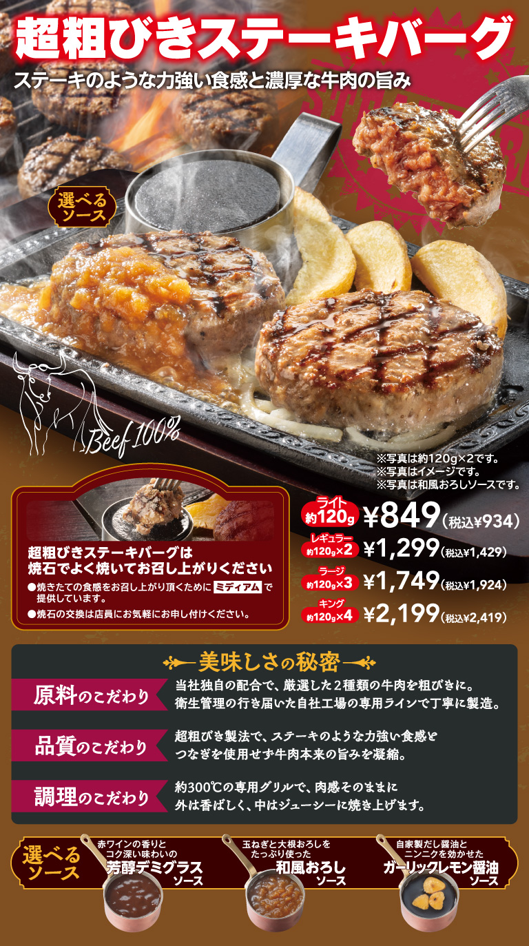 粗绞肉汉堡排