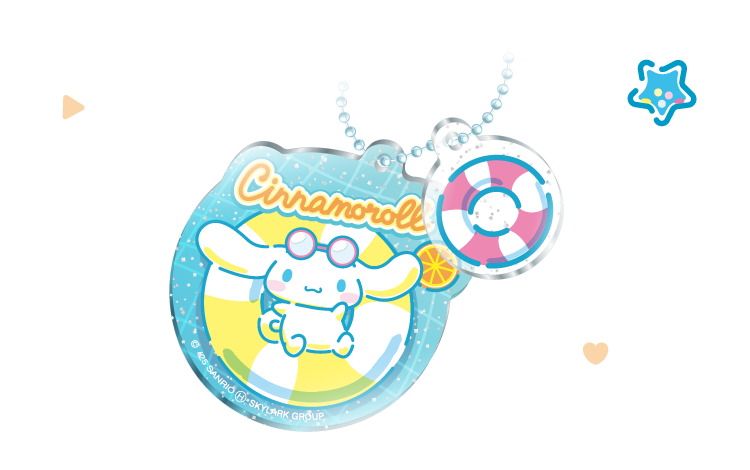 2 アクリルチャーム 浮き輪